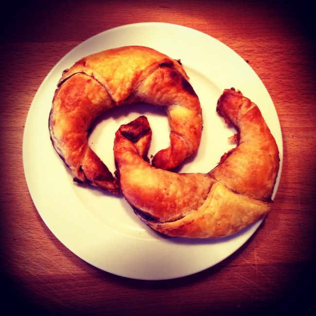 Croissants au chocolat