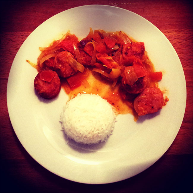 Rougail saucisses réunionnais