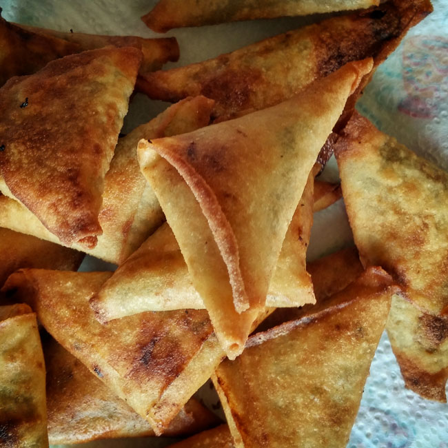 Samoussas végétariens à la patate douce (La Réunion)